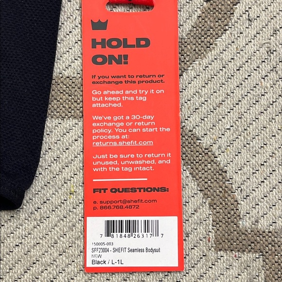 Shefit seamless black bodysuit, size large - Picture 4 of 13